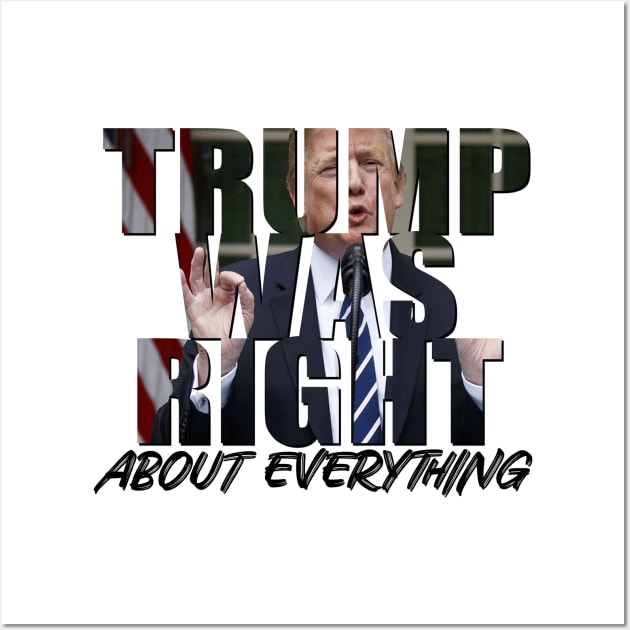 Trump Was Right About Everything Wall Art by GreenGuyTeesStore